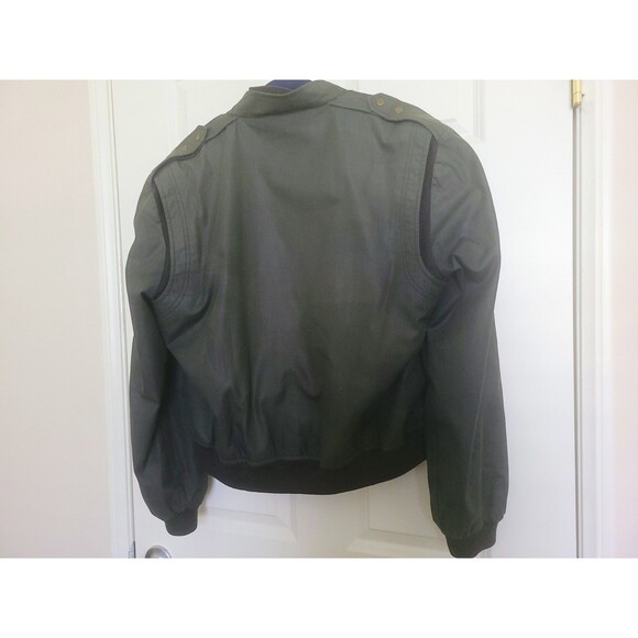 JORDACHE VINTAGE-STYLE OLIVE GREEN BOMBER JACKET SIZE 42 Classic Military Design - Picture 6 of 11